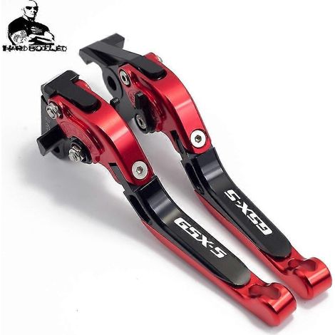 Für Suzuki GSX-S750 GSXS GSX-S GSX S 750 GSXS750 2011–2022 Motorradzubehör: Verstellbare Brems- und Kupplungshebel, Lenker – ROT B (1/5)