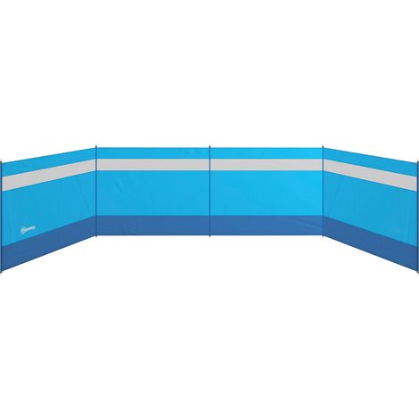 Paravent de Camping 4 Panneaux avec Fenêtre Transparent, 725 x 140 cm, Bleu, avec Sac de Transport (1/5)