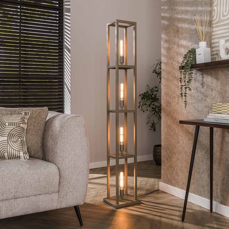 Design-Stehleuchte Ardon 4-flammig Beige 160 cm