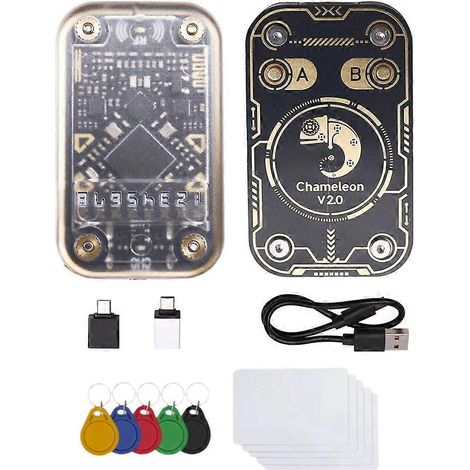 Chameleon V2.0 RFID-Chip-Lesegerät-Emulator + Schlüsselanhänger/Karte CUID 5xUID 125K 13,56M Kartendekodierung, Chameleon NFC-Duplikator (1/5)