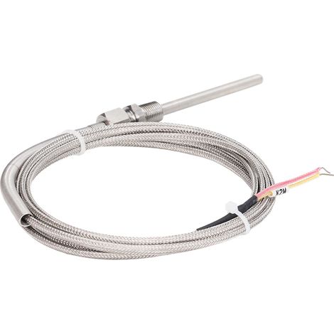 Thermoelement Typ K 1/8 NPT, 2-Meter-Temperaturfühler, einstellbare Feder, freiliegende Isolierung, Industriesensor (1/5)