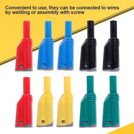 10 Sets P3005 Schweiß-/Montage-Schraubbefestigung 4mm Bananenstecker Multimeteranschluss (1/5)
