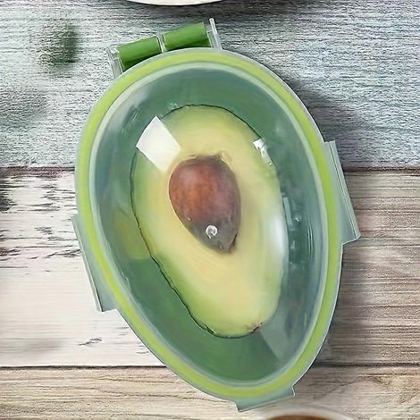 Boîte de rangement alimentaire pour la cuisine, contenant gain de place pour avocats, organisateur de légumes, contenants à fruits réutilisables en plastique, bac à légumes (1/4)