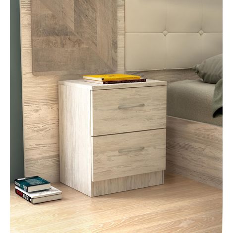 KIT COMODINO 2C. 45X34XH47 CM BIANCO GES. (1/3)