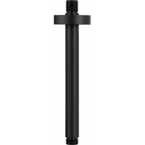 Bras de douche inox 304 tube de plafond rond noir 230 mm 22 × 7 × 7 cm 195 g – Livraison gratuite (1/5)