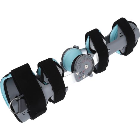 Orthèse de genou, stabilisateur articulaire, coussinet EVA haute résilience, réglable, pour usage à domicile ou à l'hôpital. (1/5)