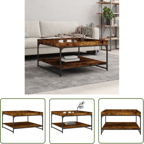 Maison Exclusive Couchtisch Räuchereiche 80x80x45 cm (1/5)