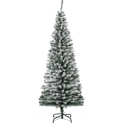 Albero di Natale artificiale, pino ornamentale da 180 cm, con neve, 492 rami, adatto per uso interno. (1/5)