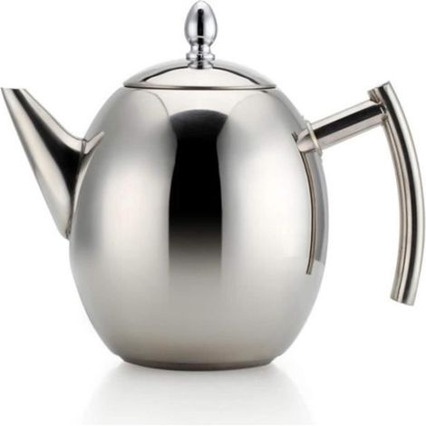 Théière en INOX 1.5L,Théière en Acier Inoxydable avec Filtre Bouilloire à Thé pour Maison, Hôtel, Café, Restaurant et Bureau (1/4)