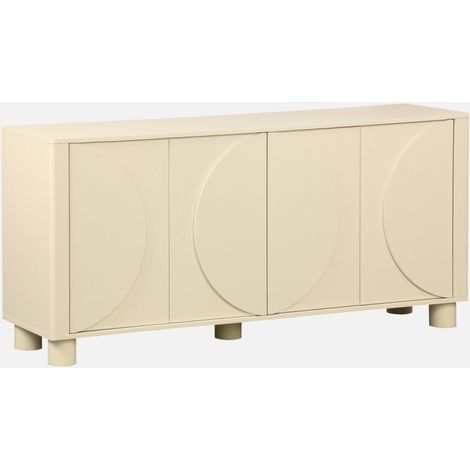 Credenza effetto legno di mango 4 ante, 155cm (1/5)
