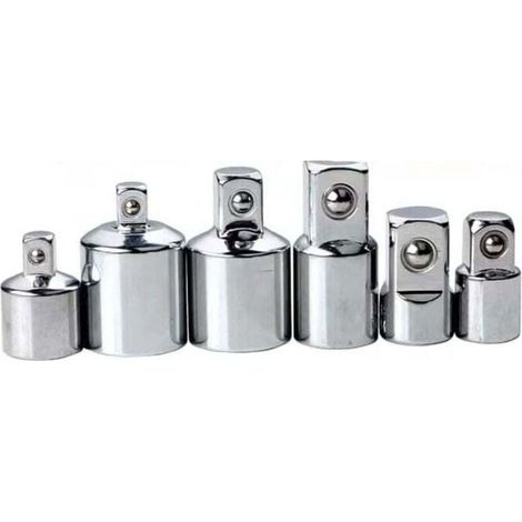 Set di 6 chiavi a bussola e adattatori da 1/4", 3/8", 1/2" a 3/4" L&H Tools