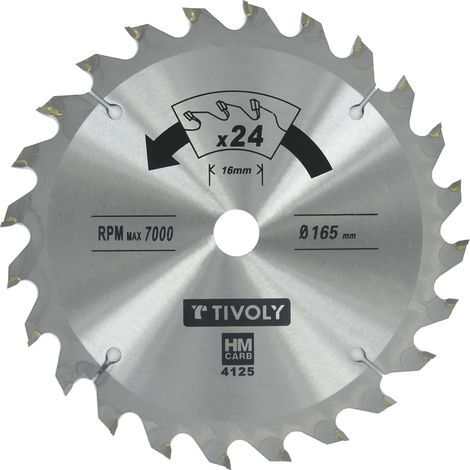Lame de Scie Circulaire Débit Ø 130mm, Alésage 20mm, 20 Dents Carbure, Bague de Réduction Ø16mm (1/2)