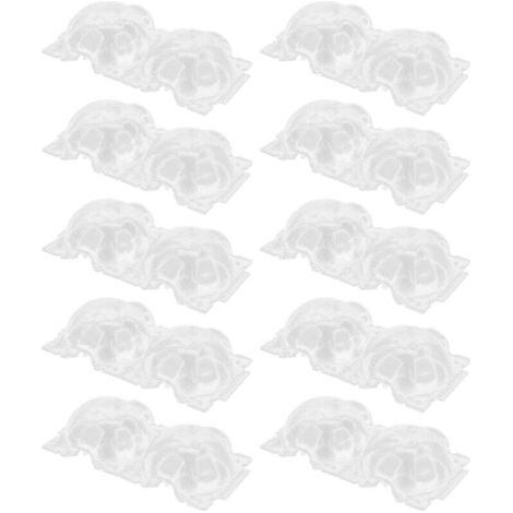 10 pièces de 12 cm de boîte de reproduction de plantes, récipient en plastique, dispositifs d'enracinement transparents pour le jardinage à domicile,DUBUNS (1/4)
