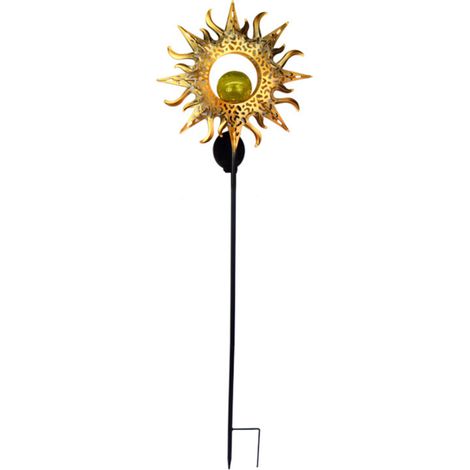Lampes solaires d'extérieur en forme de lune et de soleil pour jardin, cour ou terrasse, style antique, 1 pièce. (1/5)