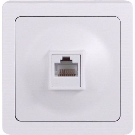 Presa RJ45 bianca montata in superficie DEBFLEX Collezione Blok