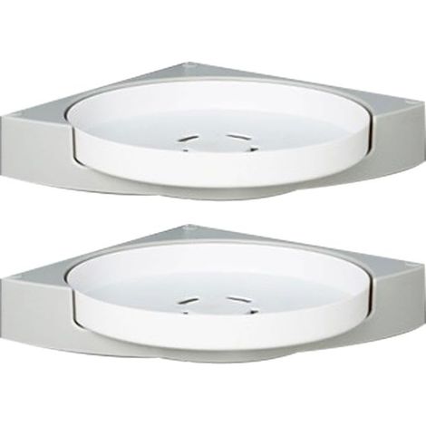 Estante esquinero para ducha, giratorio 360°, plato de ducha giratorio, organizador de baño, para dormitorios y cocinas.