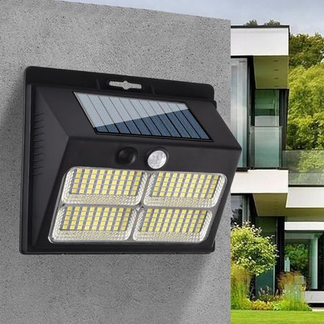 Lampes solaires d'extérieur à 180LED avec capteur de mouvement, 3 Modes d'éclairage mural solaire de sécurité pour clôture, cour, jardin, Patio (1/5)