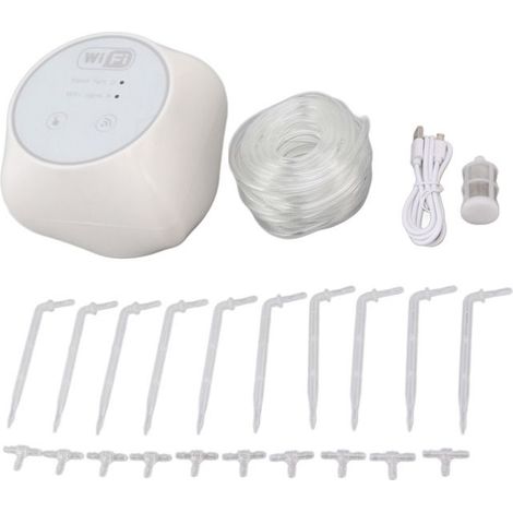 1 kit d'irrigation goutte à goutte, WiFi + minuterie programmable, système automatique pour jardin, terrasse et potager (1/4)