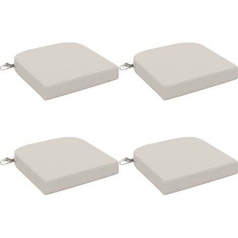 Coussins de siège en 4 pièces SOEST 4 pcs 100 % polyester Blanc