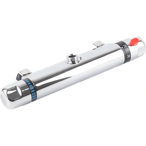 Mitigeur thermostatique de douche pour salle de bain, robinet en laiton pour eau chaude et froide avec contrôle de la température (1/5)