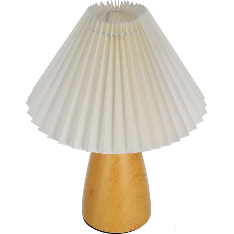 Lampe de Chevet Bois Abat-jour en Tissu (1/5)