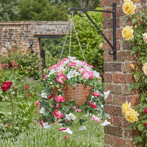 Summer Bloom Artificial Hanging Basket (1/2)