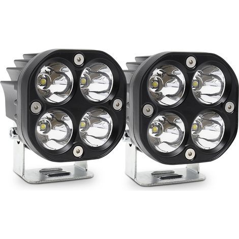 Feux de conduite à LED, 2 PCS 3 pouces 80W Lampes auxiliaires étanches super lumineuses Projecteurs pour voiture moto camion ATV UTV Bateau (Blanc). (1/5)