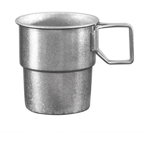 Stapelbare Kaffeebecher aus Titan, Campingbecher, 300 ml, faltbarer Griff, wiederverwendbares Metall