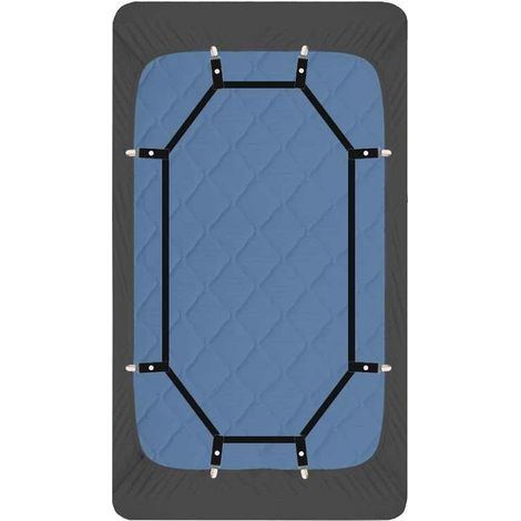 Sangles de support de draps - Clips de préhension robustes - Cordon de parachute renforcé - Tendeur de drap de lit à 360 degrés - Rallonge la plus solide et efficace - S'adapte à tous (1/4)