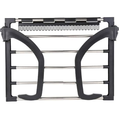 Séchoir à linge radiateur Inox Noir 32x40cm Pliable Compact Design Élégant et Robuste pour Intérieur Extérieur Gain de Place Idéal (1/5)