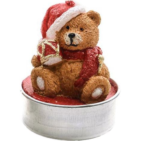 Candela profumata orso in cera per decorazioni natalizie set da 5 -Stile 2