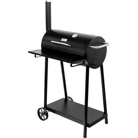 Mega-M Fass-Holzkohlegrill mit Kamin 53x29 N
