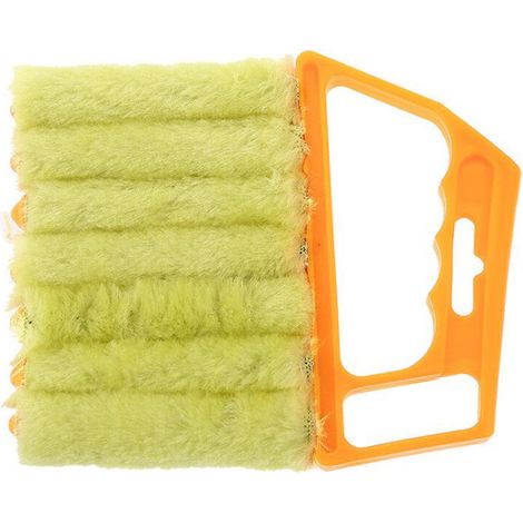 Nettoyant Pour Stores - Brosse À Lames Réutilisable En Coton Et Poignée En ABS - Pour Stores Vénitiens Verticaux Et Horizontaux - 1 Pièce (1/5)