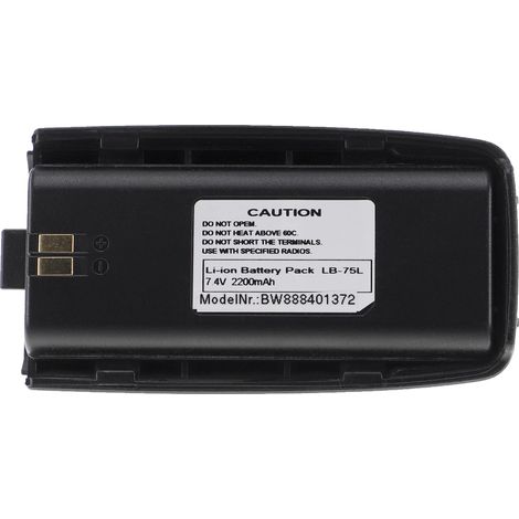 vhbw Akku Ersatz für LB-75L für Funkgerät, Walkie Talkie (2200mAh, 7,4V, Li-Ion)