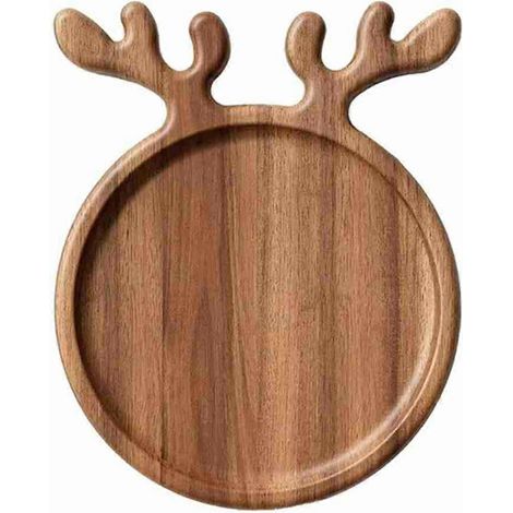Plateau de Noël en bois, coupe à fruits en forme de sapin, assiette à apéritif, bonbonnière, graines de melon, fruits secs, assiette à pizza (1/5)