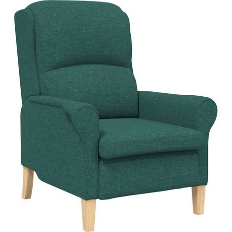 Fauteuil relax Fauteuil Vert foncé tissu (1/5)