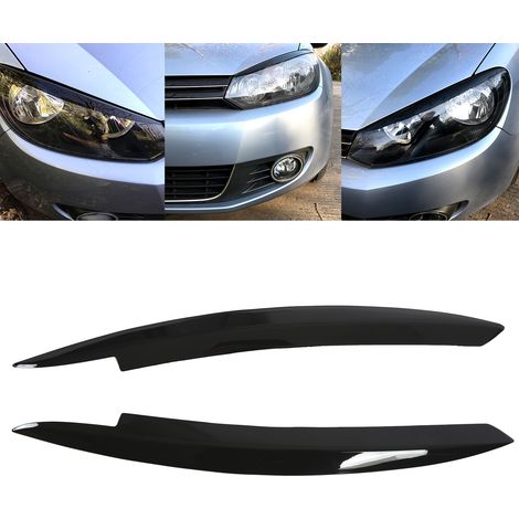Scheinwerferblenden (ein Paar, links und rechts) glänzend schwarz für VW Golf 6 MK6 2008-2012 (ZST-090) (1/5)