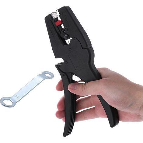 Pince à Dénuder Professionnelle, Dénudeur Câble électrique, Coupe-fil, Pince à dénuder Multi-outils Précision Réglable,Livré avec une clé 1013mm (1/4)