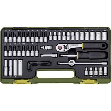 Proxxon Industrial Jeu de clés à douille métrique 1/4 (6.3 mm) 50 pièces 23280 (1/5)