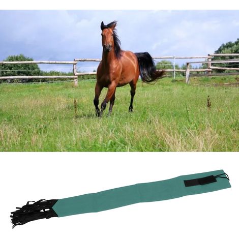 Sac de protection pour queue de cheval, accessoire de beauté pour queue de cheval, répulsif anti-moustiques, sac anti-taches, housse de protection verte pour queue de cheval.
