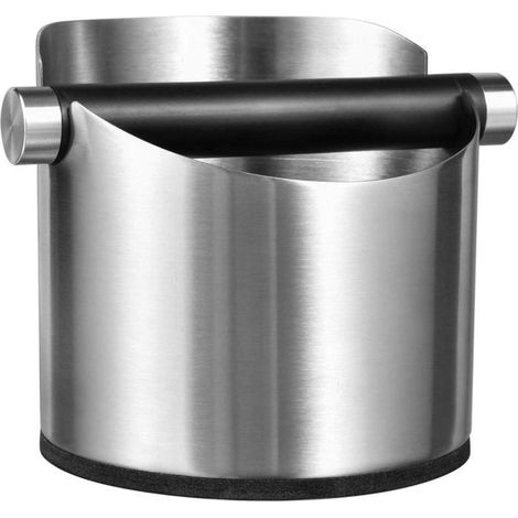 Grand Knock Box Café Acier Inoxydable Barre Amovible Base Antidérapant Argent Construction Solide Accessoire Espresso (1/5)