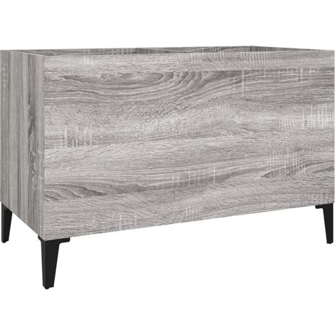 Armadio per dischi classico con ampio spazio di archiviazione 74,5 x 38 x 48 cm in legno ingegnerizzato grigio 020049213