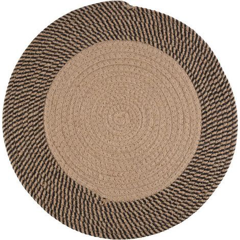 Tapis Tissé de Style Japonais Tapis de Rond en Jute Tapis de Table Basse Simples Chambre Salon Canapé Tapis de (S) (1/5)