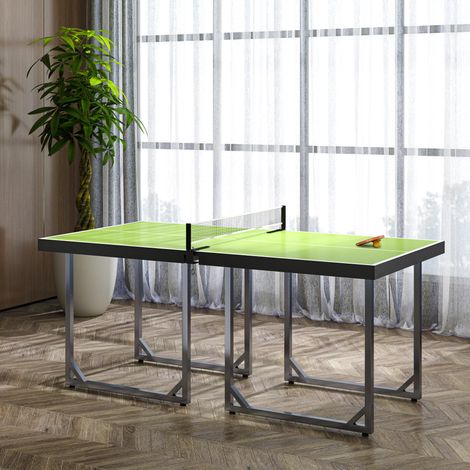 Mesa de Ping-Pong Plegable con Red y Marco de Acero Fácil de Transportar para Interior y Exterior 182x91x76 cm Verde (1/5)