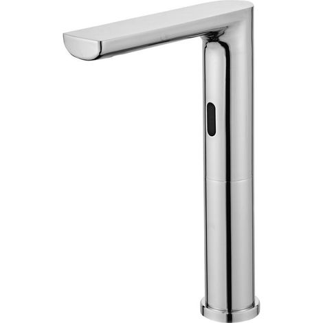 Robinet à capteur monté sur pont, haut, 6 V DC (4xAA), acier inoxydable mat (1/4)