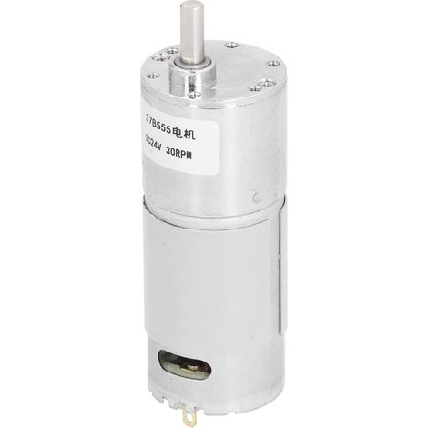 Moteur CC 37B555 à réduction électrique par vis sans fin pour ouvre-fenêtres et treuils miniatures, 24 V CC, 30 tr/min (1/5)