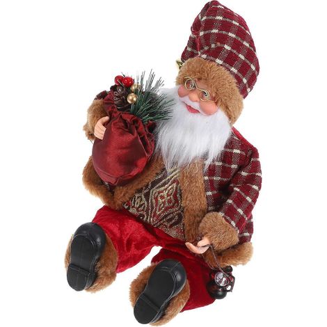 Décoration de table de Noël : Père Noël en peluche, décoration Père Noël, ornement Père Noël, cadeau de fête de Noël (1/5)