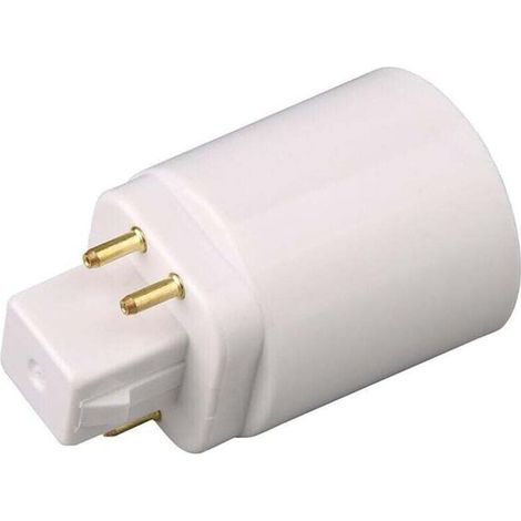 Adaptateur pour lampe LED GX24Q vers douille E27 à 4 broches (2 pièces) (1/4)