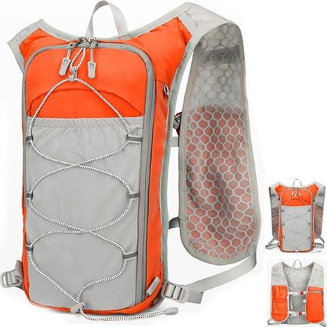 Veste de course - Gilet de course - Sac à dos de course - Sac à dos d'hydratation pour vélo - Gourde de vélo avec sangle réfléchissante - Sac à dos de 5 litres -... (1/2)