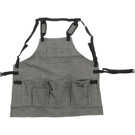 Tablier De Menuisier - Toile Lavée 16 Oz - Multiple Poches - Pliable - Unisexe - Pour Atelier Bois Et Décoration Intérieure - 1 Pièce (1/5)